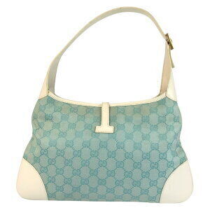 Gucci bag canvas GG leather hobo Jackie blue shoulder